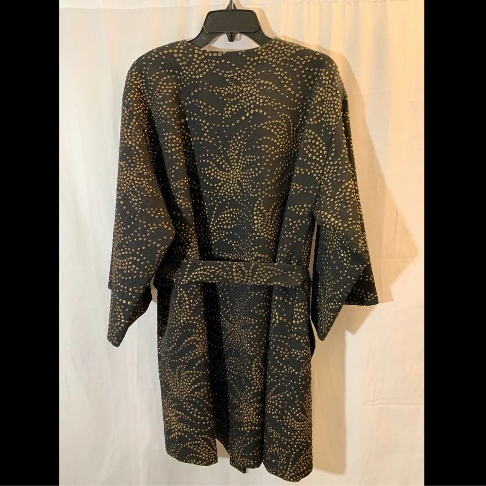 NWT $388 Tadashi Shoji Pollux Droplet Oversized Jacquard Coat [SZ‎ Large ] - Picture 6 of 8